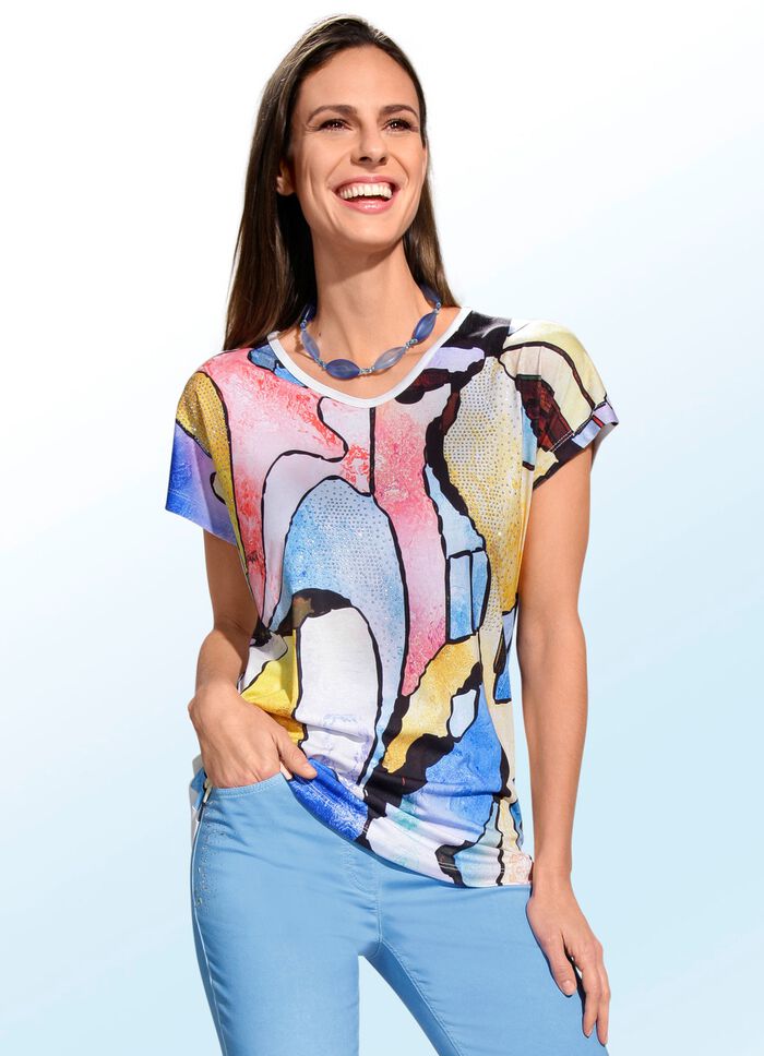 Prachtig shirt met overlappende schouders 