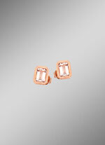 Gematteerde oorbellen met echte morganiet 