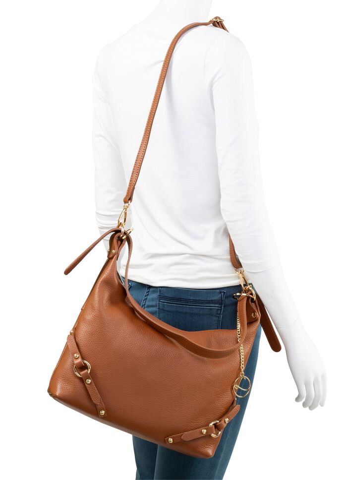 Laurina, tas, dames, met afneembare, verstelbare schouderband COGNAC