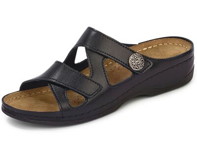 ELENA EDEN, comfortabele damesmuiltjes, breedte G, met klittenbandsluiting 