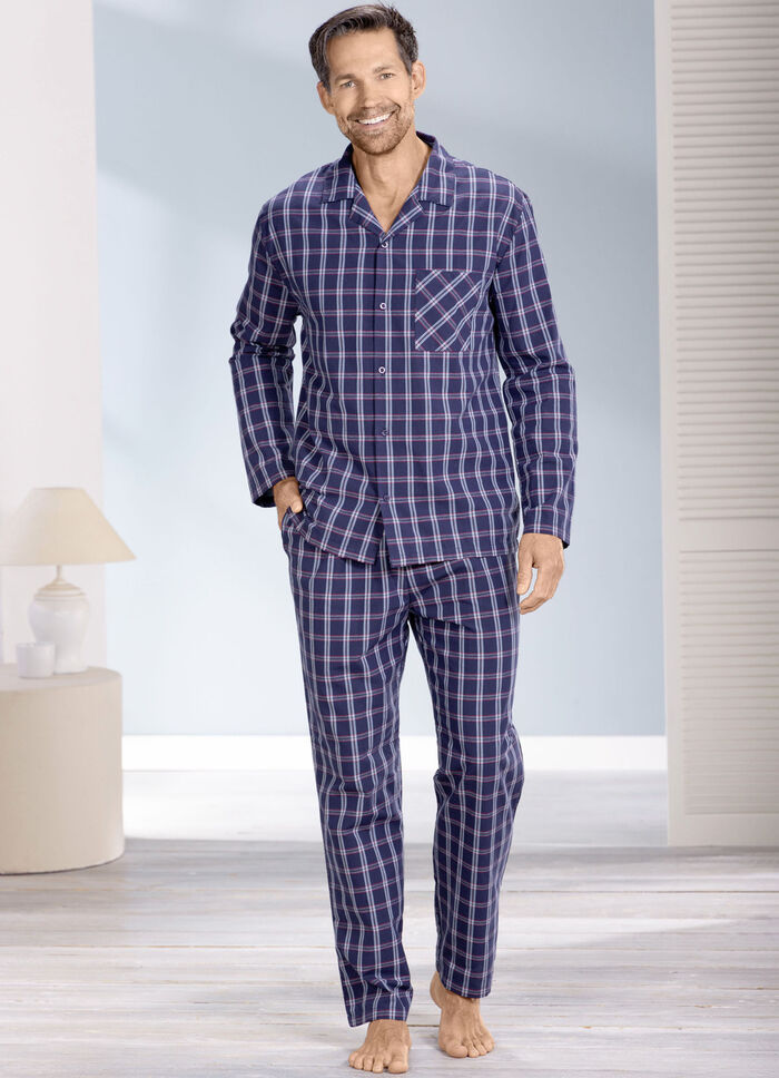 Comte geweven pyjama met knoopjes aan de bovenkant 