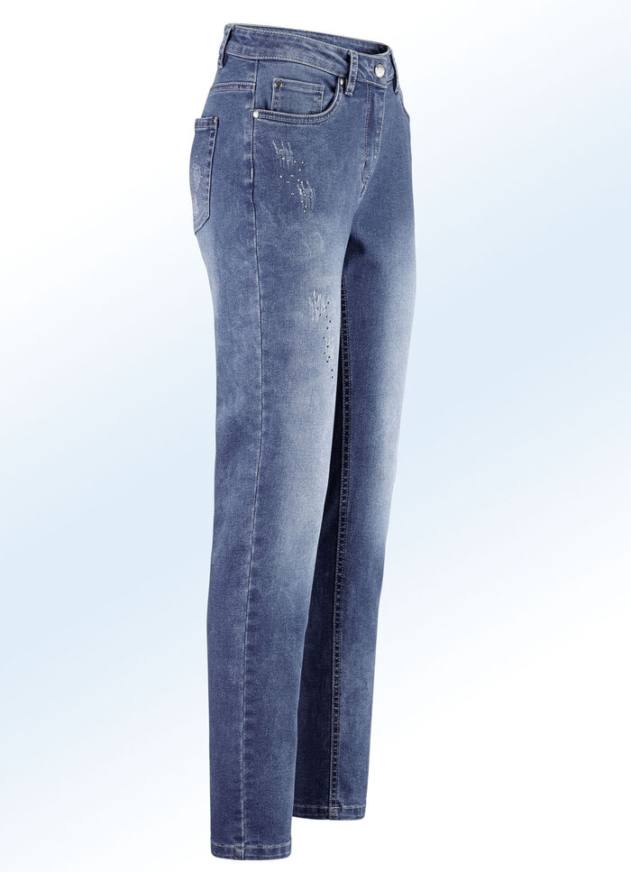 Trendy stijlvolle edele jeans JEANSBLAUW