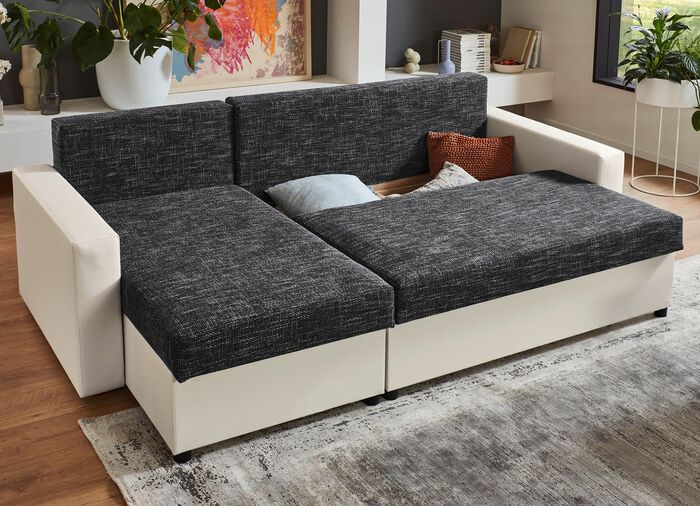 Vrijstaande gestoffeerde hoek met kruk 