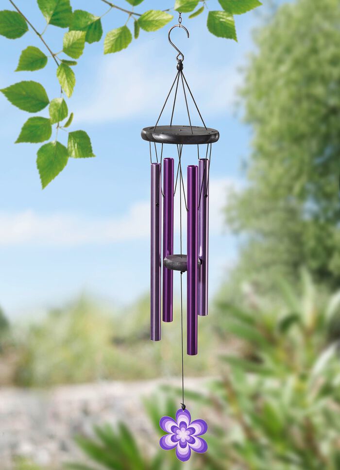 Chime gemaakt van aluminium, ijzer en hout 