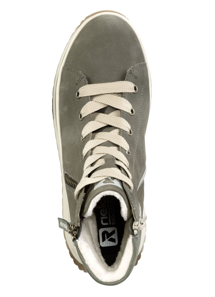 Rieker, trendy dameslaarzen, winterschoenen, met uitneembaar voetbed RIETGROEN