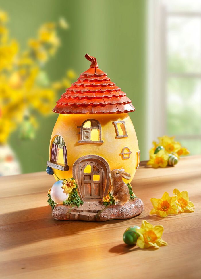 Verlicht paashuisje, werkt op batterijen 