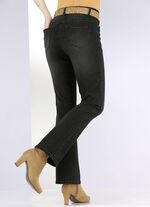 Jeans met licht uitlopende pijpen ZWART