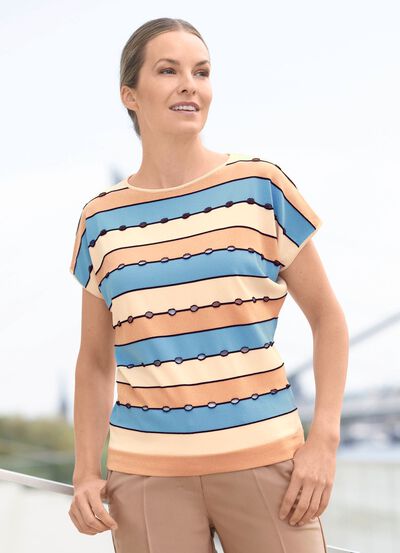 Trui met blokstreepdessin 