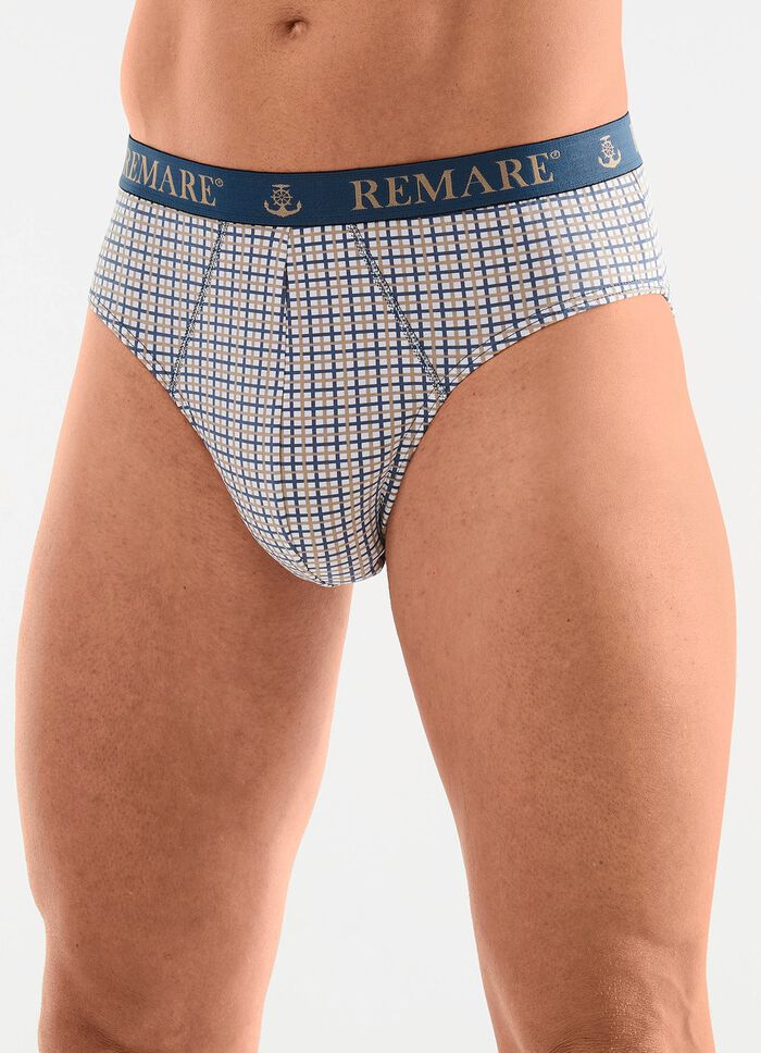 Verpakking van vijf slips met ruitjesmotief 