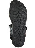 Gemini trekkingsandalen met kleurrijk bloemenreli&euml;f ZWART