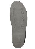 Gevoerde herenpantoffels, met nieuwe wol ANTRACIET-ZWART