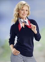 Fijn gebreide trui met scheerwol MARINE