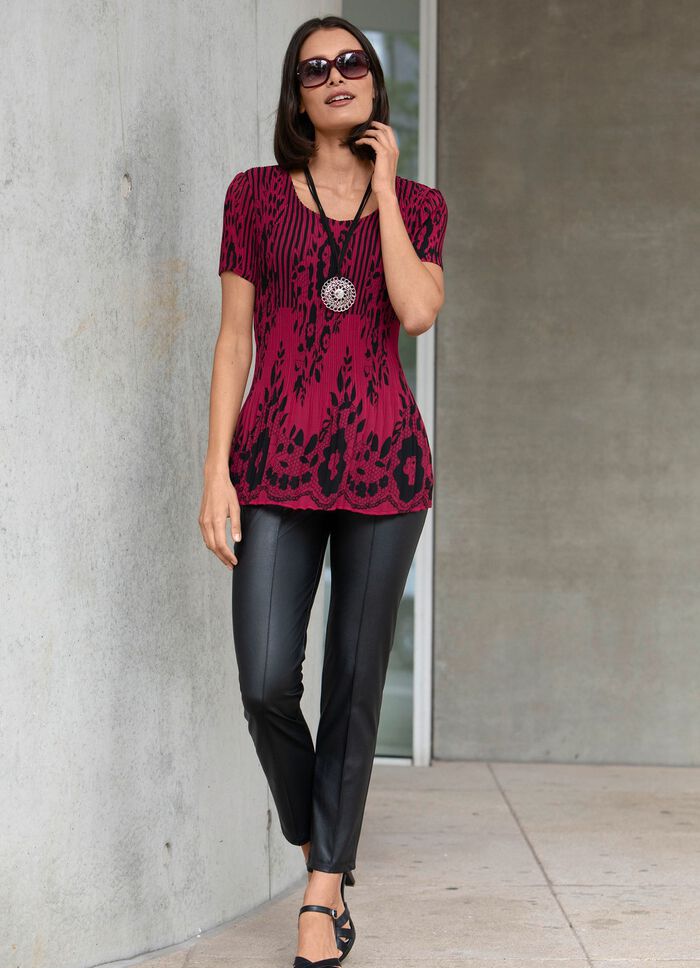 Tuniek met randprint 