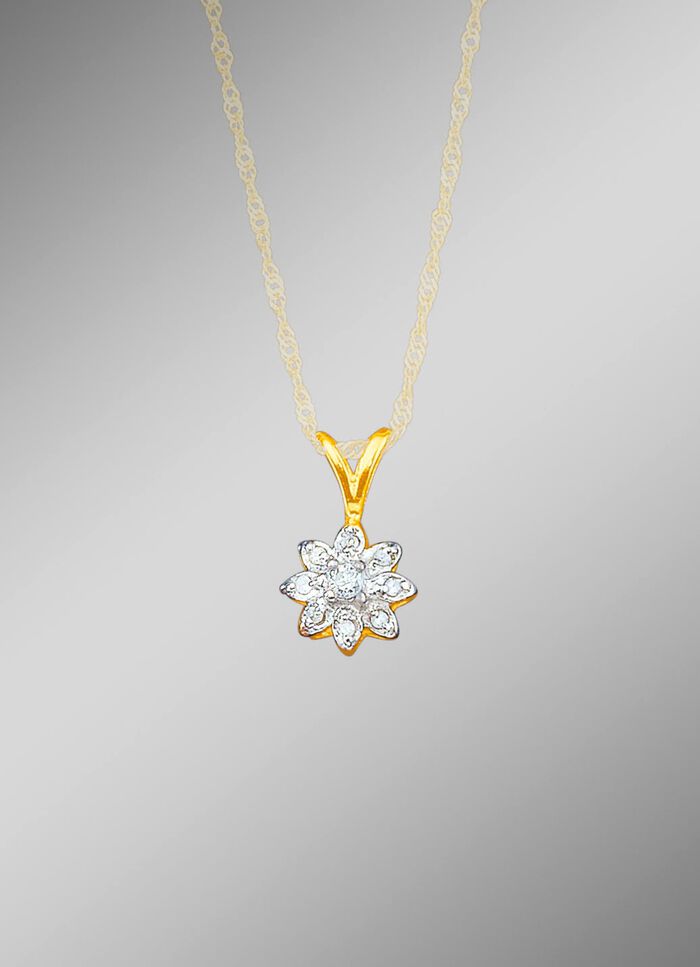 Hanger met briljant en diamanten 