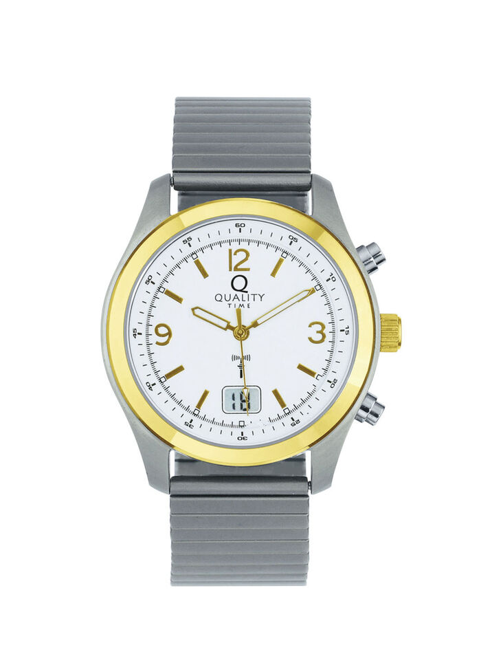 Radiogestuurd herenhorloge met titanium kast 