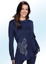 Trui met strass strikmotief 