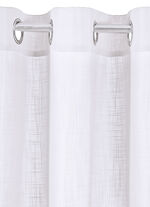 Semi-transparant gordijn in linnenlook WIT