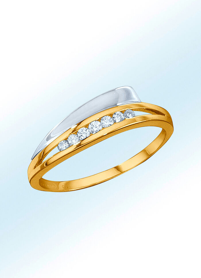 Damesring met synth. zirkonia 