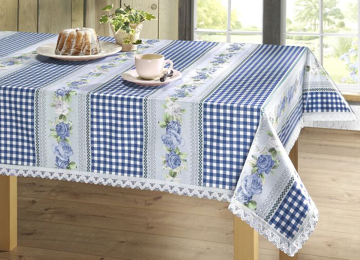 Onderhoudsvriendelijke tafelzeiltafelserie met landelijke uitstraling BLAUW