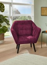 Stijlvolle fauteuil op een stevig houten onderstel BORDEAUX