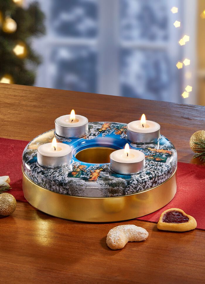 Adventskrans koekblik 