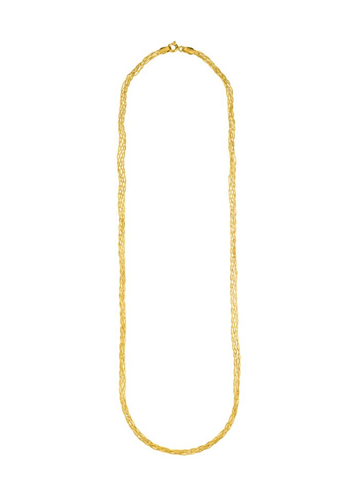 Gevlochten gouden ketting 