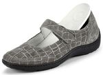 Waldl&auml;ufer pantoffels met elegant krokodillenreli&euml;f GRAFIET
