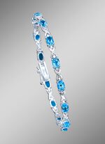Armband met echte blauwe topazen 