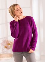 Trui met stretchend longitudinaal patroon BESSEN