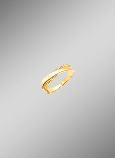 Glanzende gouden damesring 