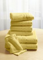 Zachte badstof handdoeken van dichte lussenpool BEIGE