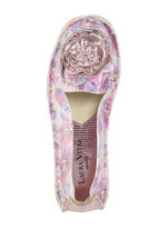 Laura Vita ballerina met leren bloem ROZE-MULTICOLOR