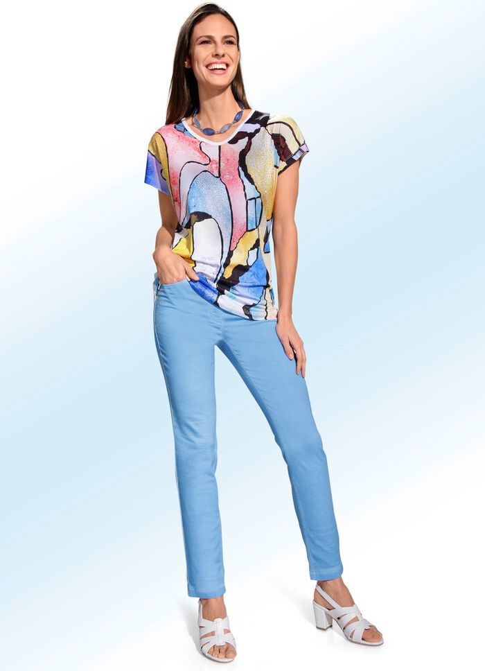 Prachtig shirt met overlappende schouders 