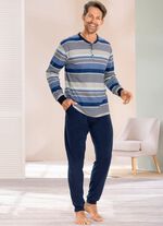 Pyjama met knoopsluiting en manchetten 