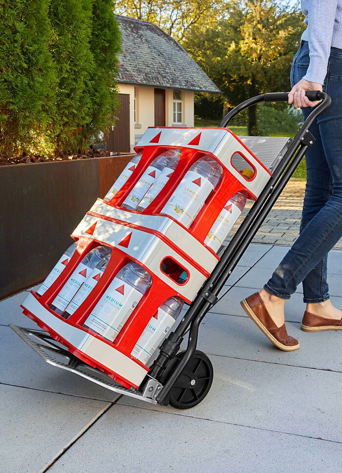 Opvouwbare trolley met traplading 