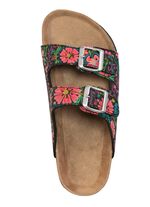 Muiltjes in een speels geprint dessin ZWART-KLEURIG