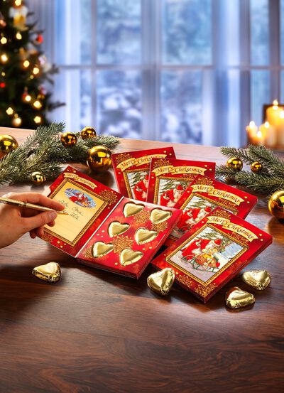 Wenskaarten set van 5, met zoete vulling 