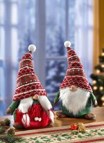 Kabouter van textielmateriaal, set van 2 