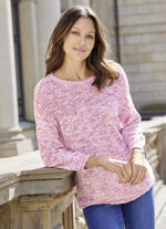 Trui met melange accenten 