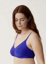 Naturana bh met elastische inzetstukken van tule INDIGOBLAUW