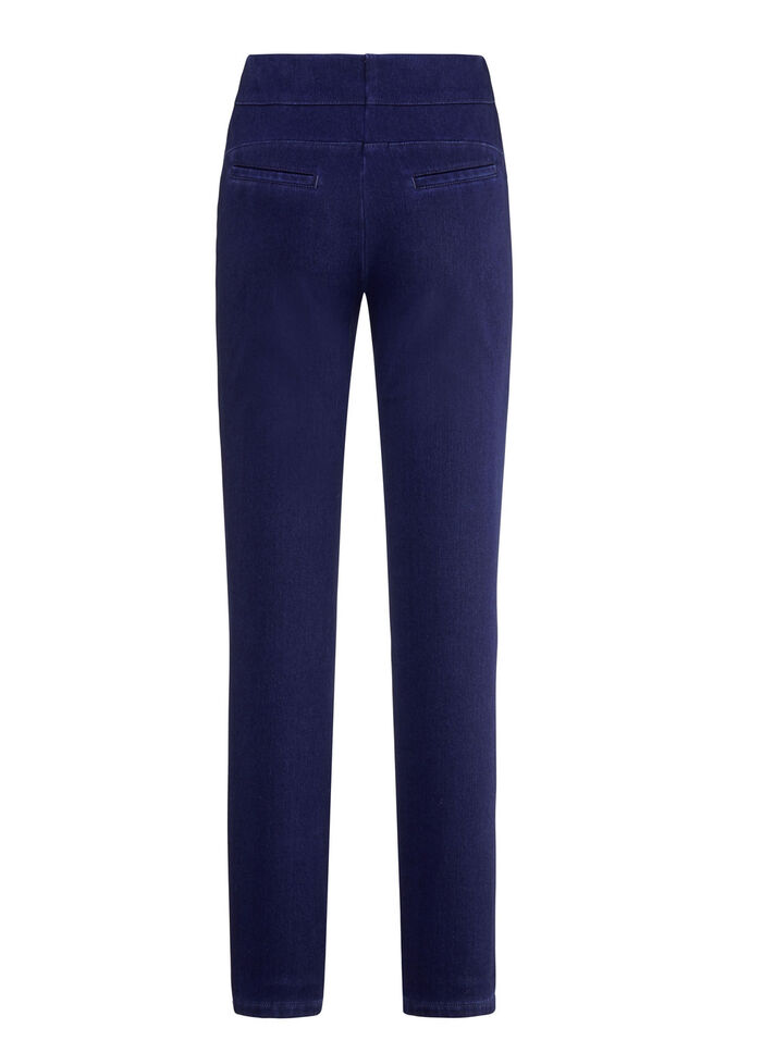Jerseybroek in denimlook DONKERBLAUW