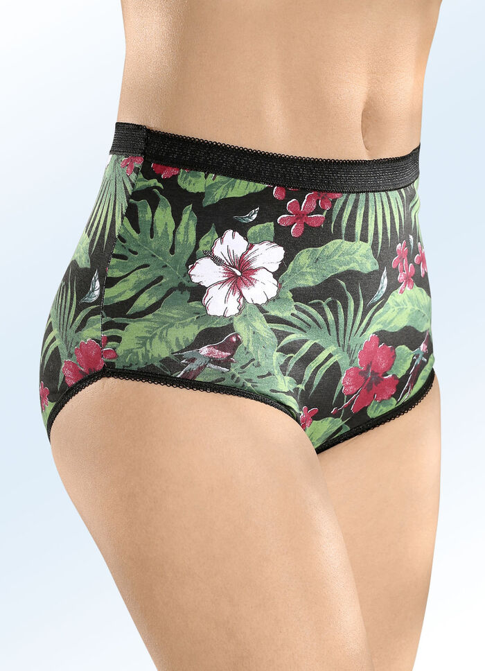 Set van vijf slips met jungle-design 