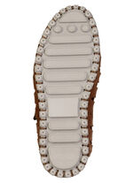 Zomerse herenpantoffels met uitneembaar voetbed BRAUN