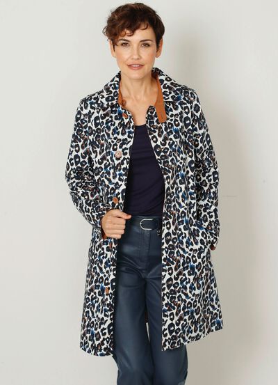 Omkeerbare jas met dierenprint 