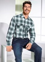 Geruit overhemd in 2 kleuren JADE GROEN-GRIJS GERUIT