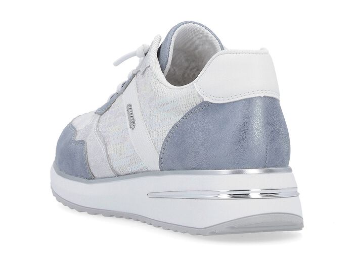Sneakers met glinsterende pailletten BLEU-WIT