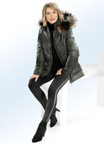 Legging met olijfkleurige sierband 