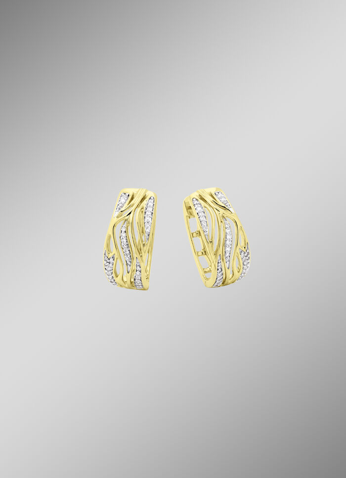 Gouden oorringen met diamanten 