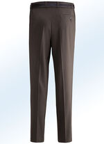 Broek met elastische tailleband inzetstukken in 4 kleuren GEVLEKT TABAKSBRUIN