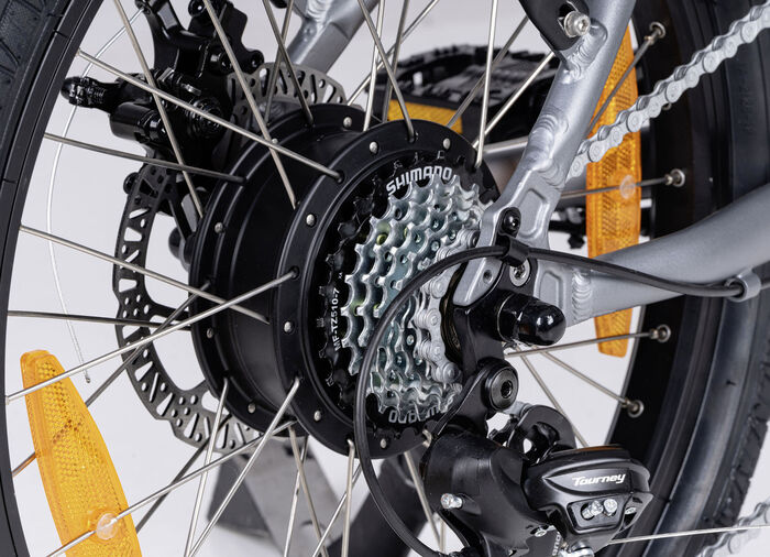 Foldi Comfort opvouwbare e-bike van SAXXX GRIJS-ZILVER-MAT